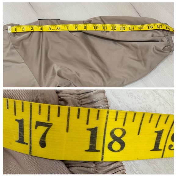 NWT Fabletics Utility Parka Women's Medium Beigewood Tan Cinch Waist Athleisure - Picture 15 of 15